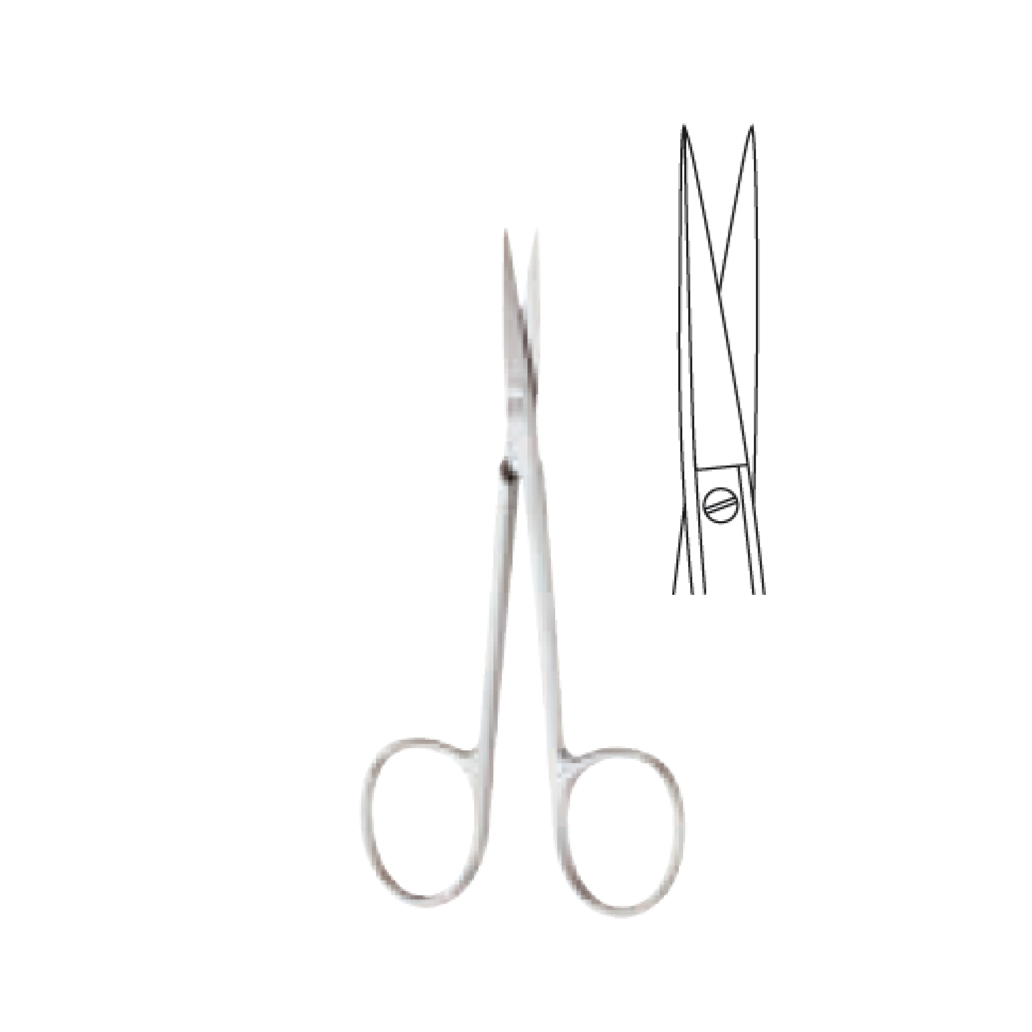 Iris Cutter Rheon Iris scissors - Blackline - straight - 11,5cm 4 1/2